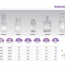 Clear Glass Drink Bottles 300ml - 375ml